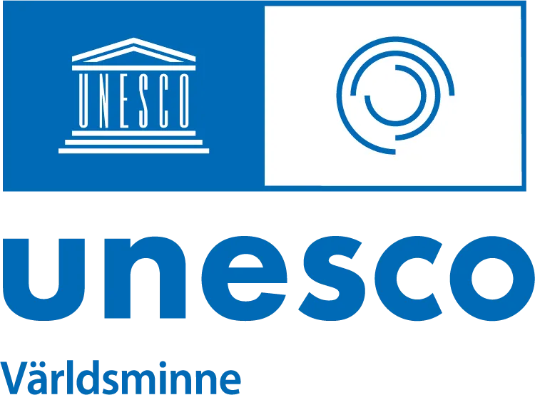 Blå logotyp Unesco världsminne.